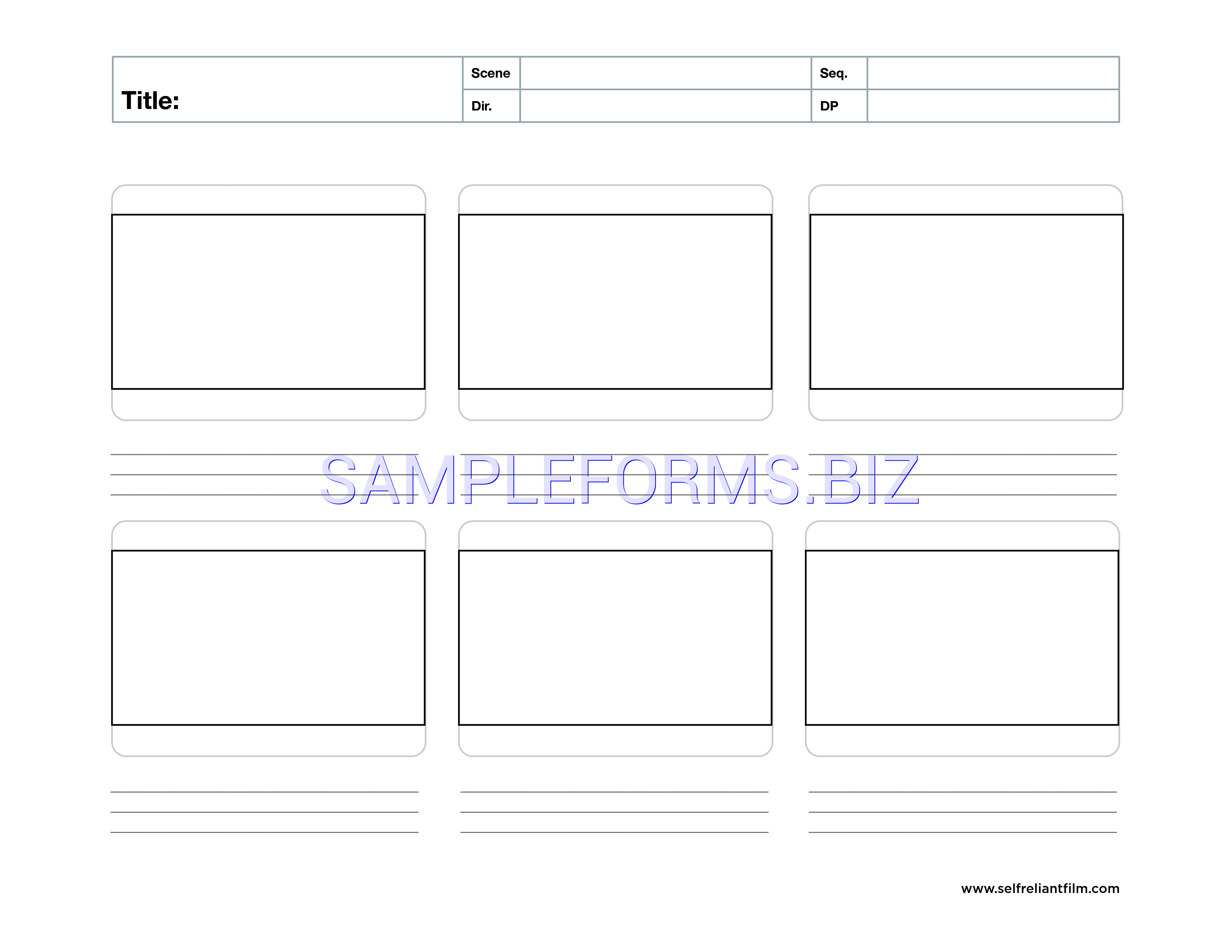 Preview free downloadable Storyboard Template in PDF (page 1)